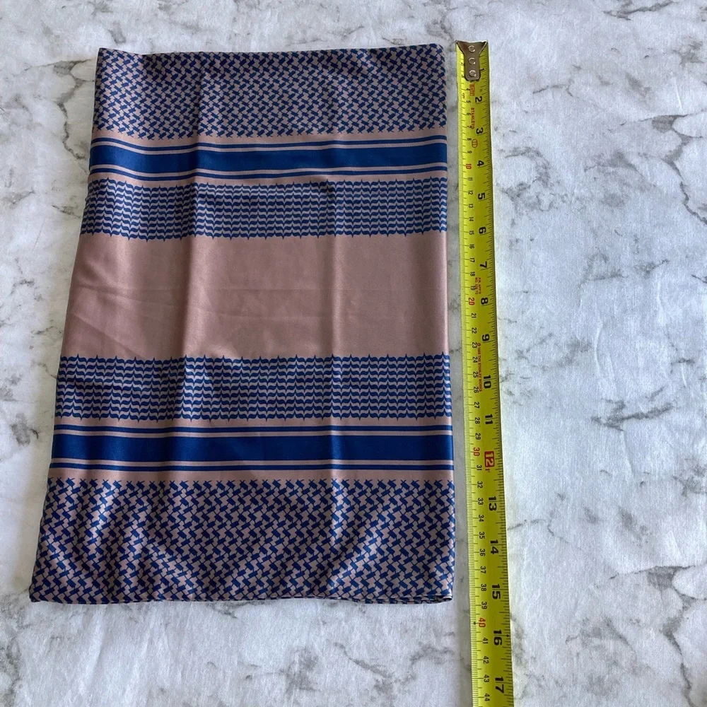 NWT Tan and blue neck gaiter scarf